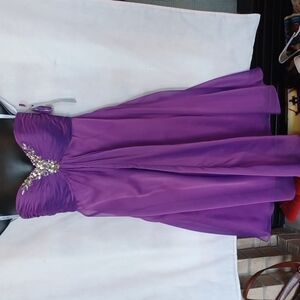 Liza Fields Formal Dress, Beaded, amethyst color, NWT,  Size 0